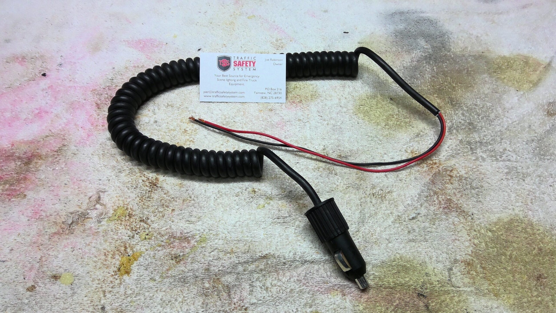 Cigarette Lighter Plug with 9 ft retractable cord 12V, 16 gauge